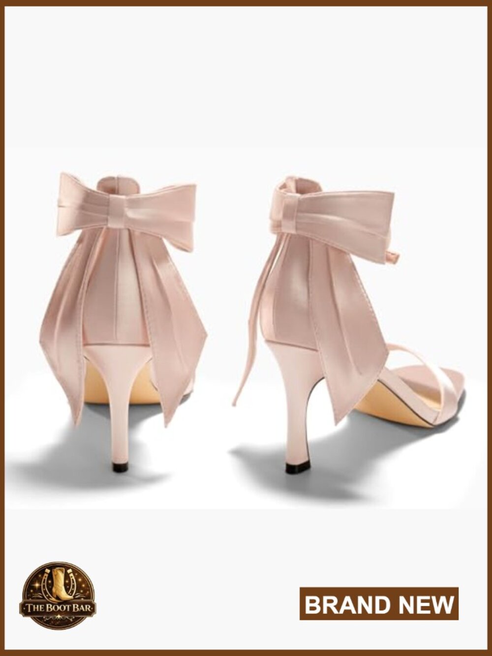 Stiletto Heeled Sandals Open Toe Ankle Strap Bow Tie Wedding Bride Shoes - Picture 5 of 7